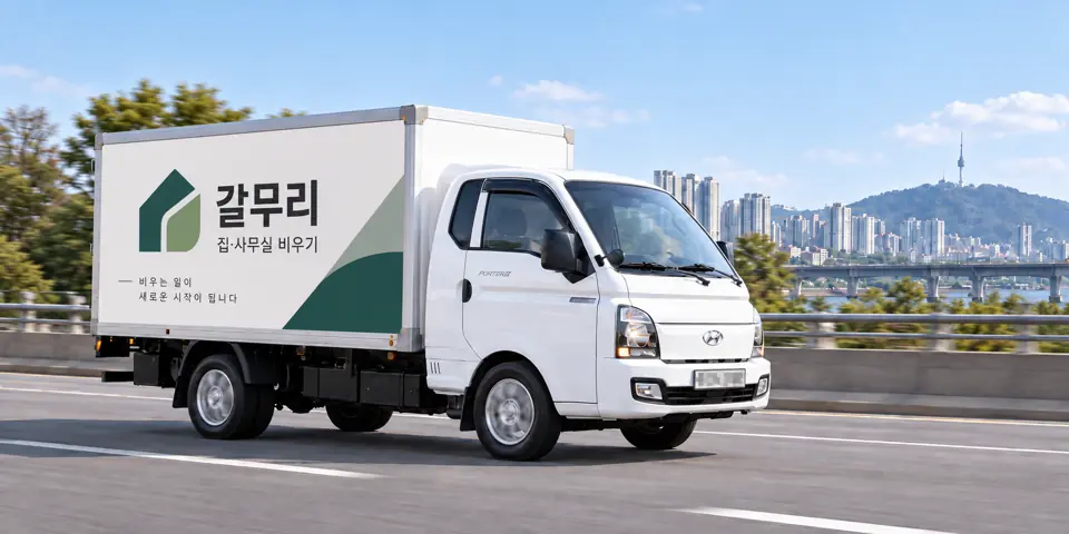 갈무리 작업 차량 (그림) · 양평동4가 유품정리